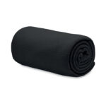 RPET-Polar Fleece-Decke Schwarz, Seitenansicht