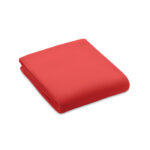RPET-Polar Fleece-Decke Rot als Werbeartikel mit Logodruck