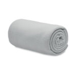 RPET-Polar Fleece-Decke Grau, Seitenansicht