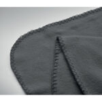 RPET-Polar Fleece-Decke Grau, Detailaufnahme des Materials