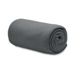 RPET-Polar Fleece-Decke Grau, Seitenansicht