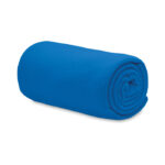 RPET-Polar Fleece-Decke Blau, Seitenansicht
