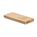 Powerbank mit Ladestation mit markiertem Druckbereich für Ihr Logo