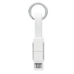Schlüsselanhänger 4in1 Kabel Weiß, Rückansicht