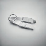 Schlüsselanhänger 4in1 Kabel Weiß, Detailaufnahme des Materials