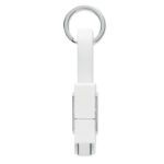 Schlüsselanhänger 4in1 Kabel Weiß, Seitenansicht