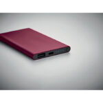 4000mAh Powerbank Typ C Rot, Detailaufnahme des Materials