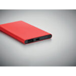 4000mAh Powerbank Typ C Rot, Detailaufnahme des Materials