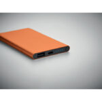 4000mAh Powerbank Typ C Orange, Detailaufnahme des Materials