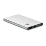 4000mAh Powerbank Typ C Silber mit markiertem Druckbereich für Ihr Logo