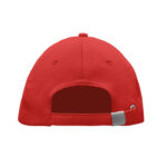 Rpet cap 5 panels 210g/m² Rot, Rückansicht