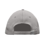 Rpet cap 5 panels 210g/m² Grau, Rückansicht
