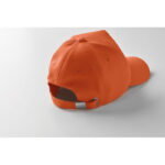 Rpet cap 5 panels 210g/m² Orange, Detailaufnahme des Materials