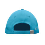 Rpet cap 5 panels 210g/m² Blau, Rückansicht