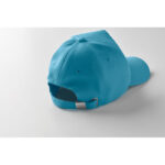 Rpet cap 5 panels 210g/m² Blau, Detailaufnahme des Materials