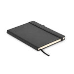 DIN A5 Notizbuch PU Schwarz als Werbeartikel mit Logodruck