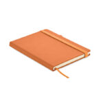 DIN A5 Notizbuch PU Orange als Werbeartikel mit Logodruck