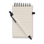 DIN A6 Notizbuch-Set Schwarz, geöffnet dargestellt