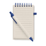 DIN A6 Notizbuch-Set Blau, geöffnet dargestellt