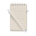 DIN A6 Notizbuch-Set Weiß, geöffnet dargestellt