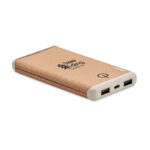 Powerbank mit Ladestation mit markiertem Druckbereich für Ihr Logo
