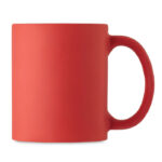 Kaffeebecher, matt 300 ml Rot, Rückansicht