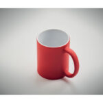 Kaffeebecher, matt 300 ml Rot, Detailaufnahme des Materials