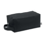 Kosmetiktasche Canvas 220 g/m² Schwarz als Werbeartikel mit Logodruck