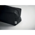Kosmetiktasche Canvas 220 g/m² Schwarz, Detailaufnahme des Materials