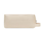 Kosmetiktasche Canvas 220 g/m² Braun, Rückansicht