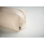 Kosmetiktasche Canvas 220 g/m² Braun, Detailaufnahme des Materials