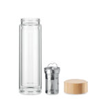 Trinkflasche Glas 400ml, Seitenansicht
