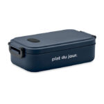Lunchbox PP 800 ml Blau mit markiertem Druckbereich für Ihr Logo