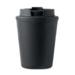 Becher PP 300 ml Schwarz, Rückansicht