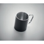 Trinkbecher mit Karabiner Schwarz, Detailaufnahme des Materials