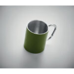 Trinkbecher mit Karabiner Gruen, Detailaufnahme des Materials