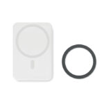 Powerbank mit Ladestation 15W Weiß, Rückansicht