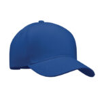 Baseball cap 5 panels 260g/m² Blau als Werbeartikel mit Logodruck
