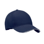 Baseball cap 5 panels 260g/m² Blau als Werbeartikel mit Logodruck
