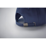 Baseball cap 5 panels 260g/m² Blau, Detailaufnahme des Materials