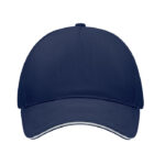 Baseball cap 5 panels 260g/m² Blau, Seitenansicht
