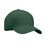 Baseball cap 5 panels 260g/m² Gruen als Werbeartikel mit Logodruck