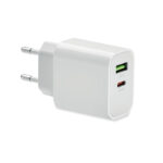 18W 2-Port USB-Ladegerät EU-Ste als Werbeartikel mit Logodruck