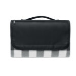 Picknick Decke RPET-Fleece Schwarz als Werbeartikel mit Logodruck