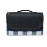 Picknick Decke RPET-Fleece Blau als Werbeartikel mit Logodruck