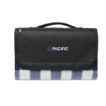 Picknick Decke RPET-Fleece Blau mit markiertem Druckbereich für Ihr Logo