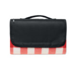 Picknick Decke RPET-Fleece Rot als Werbeartikel mit Logodruck