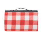 Picknick Decke RPET-Fleece Rot, Seitenansicht