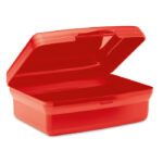 Lunchbox PP 800ml Rot, geöffnet dargestellt