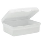 Lunchbox PP 800ml Weiß, geöffnet dargestellt